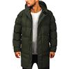 Beokeuioe Piumino da uomo, 8XL, foderato con cappuccio, giacca trapuntata, giacca invernale trapuntata, giacca da sci, giacca imbottita, giacca oversize per le mezze stagioni, A verde., 8XL