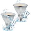 EACLL IP65 Lampadine LED E27 15W Equivalente a P30 Alogena 120W, Pacco da 2, 1600lm 2700K Bianco Caldo, Faretti AC 230V senza Sfarfallio, Angolo a Fascio 60° Spot, Non Dimmerabile Lampade Riflettore