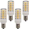 QLEE Led E12 Lampadina Candelabra 5w 600lm Salt Rock Lampada Apparecchio Frigorifero Luce 60 Watt C7 Lampadina A Incandescenza T2 Lampadario Alogeno Ventilatore A Soffitto Luce Bianco Caldo 4 Pack