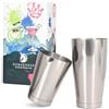 Homekeros - Shaker Boston in acciaio INOX, set da 2 pezzi, 550 ml e 750 ml