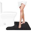 Yimobra Tappetino da bagno antiscivolo, 61 x 51 cm, Super assorbimento d'acqua, Spesso, Lavabile in lavatrice, Facile da asciugare, Tappeto da bagno - Nero