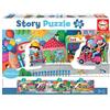 Educa - Didacta Story Puzzle Veicoli in Città. Puzzle Panoramico per Bambini. 26 pezzi. +3 anni (18901)