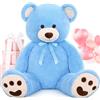 MorisMos XXL Orso Peluche Gigante 150 cm, Blu Orsacchiotto Peluche Grande Kawaii Pupazzo Gigante Orso, Morbido Orsetto di Peluche Teddy Regalo per Bambino Fidanzata Compleanno San Valentino