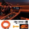 YEKUYEKU Striscia LED Auto Interni, LED Auto Interni, Striscia LED Auto Interni, 5m/16.4ft Tubo Flessibile per Luce Al Neon per Finiture Auto Con Bordo Di Cucitura da 6 MM