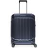 PIQUADRO - Trolley Cabina PQ-Light 4 Ruote 55 cm con Tasca Frontale - Policarbonato Leggero - Colore Blu