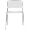 Kartell Audrey Shiny Sedia Senza Braccioli in Alluminio Lucidato, Polipropilene, Bianco, 2 unità