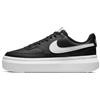 Nike Court Vision Alta Leather, Scarpe da Basket Donna, Nero Bianco, 38.5 EU