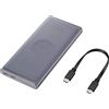 Generico Powerbank compatibile con Samsung, Apple, Iphone, Smartwatch ecc. Wireless, Grigio, USB-C, 10000 mAh, Ricarica Rapida a Due Vie, Compatto e Portatile
