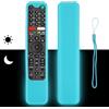CTRLBETTER Custodia Telecomando in Silicone Compatibile Con Sony 4Κ HD TV RMF-TX500E RMF-TX520U RMF-TX500U RMF-TX520E RMF-TX500P Telecomando Vocale Copertura Protettiva Antiurto Con Blu Fluorescente e Cordino