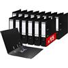 OXFORD Set di 15 raccoglitori a leva, Smart Pro+ A4XL, dorso 80 mm, 2 anelli a D, copertina in polipro, colore: nero