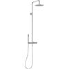 Marwell Set doccia classico cromato 88 - 118 x 20 cm - asta doccia regolabile - doccia a pioggia - doccetta con tubo