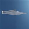 JOHO Soffione Doccia a Pioggia con Braccio Doccia a Parete-Cromo Soffione con Braccio per Doccia in Acciaio Inox-Docce Fisse con Getti - Quadrato 30x30 cm/12 Pollici- Braccio 37 cm