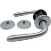 Glac Store® Kit 2 Pezzi Coppia Maniglie Maniglia per Porte Interne Rosetta Rotonda Tonda Design Economica Leggera ma Robusta