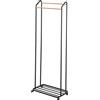 YAMAZAKI 3517 TOWER Coat Rack with Wheels, black, Steel/Wood, 67 x 35 x 172.5 cm