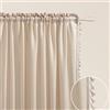 ROOM99 Tenda con arricciatura Lara, 140 x 260 cm, larghezza x altezza, moderna, Curtain per soggiorno, camera da letto, crema, 1 pezzo