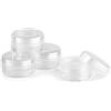 cyclingcolors 2x contenitori di plastica con coperchio trasparente rotondo Piccoli Flaconi da Viaggio trasparente con tappo Bottiglia aereo, 4 x 2,1 cm
