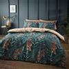 Catherine Lansfield Set copripiumino matrimoniale reversibile con federe Tropic Tiger Leaf verde