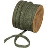 Halbach Fasce di seta premium in lana (vegan), larghezza: 8 mm, lunghezza: 15 m, filo flessibile riempito con filo, per progetti fai da te e targhette, colore: verde muschio