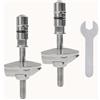 gQsskli 2 Pezzi Cerniere Tavoletta WC, Stabile e Durevole, Facile da Installare, Cerniere Copriwater, Cerniera per Sedile WC, M6 × 71 mm, Acciai Inossidabili, Compatibile con Haro, Luvett (argento)