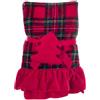 Blanc Mariclò Coperta Plaid Natalizio in Tartan Scozzese con Gala, Vintage 170x140 cm