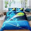 LUYAPOND Copripiumino Una Piazza e Mezza Tennis, Set di Biancheria da Letto in Microfibra, 1 Copri Piumino 200x200 cm + 2 Federe 50x80 cm