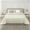 MAXIME MAISON - Trapunta Invernale Matrimoniale 260x260cm in Raso Jacquard, Piumone Matrimoniale Invernale (300gr/mq) Copriletto in Pregiato Raso Jacquard Made in Italy (Wall Panna)