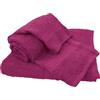 GX GARGIX GARGIX SET TRIS 3 PEZZI ASCIUGAMANI SPUGNA BAGNO TELO DOCCIA VISO OSPITE PER HOTEL (Lory-9/Fuxia)