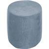 XGANGM Copri Pouf Rotondo Elasticizzato 31x38cm Velluto Copri Ottomano Rotondo Copri Sgabello Copertura Pouf poggiapiedi Cilindrico Copri Sgabello Fodera per poggiapiedi,Grey Blue,37x42cm