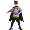 Rubie's Rubies Kit Costume Batman per bambini, Top e mascheracon mantello, Licenza Ufficiale Warner Bros DC Comics, Taglia 4-6 anni per a Carnevale, festa, e Natale