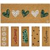 Olivo Tappeti OLIVO.shop | ENTRY 10 Zerbino ingresso in cocco naturale, Zerbino per scale, Tappeto ingresso casa simpatico 27x70 cm, vari disegni. (Hearts)