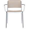 Kartell Audrey, Sedia in Alluminio Lucidato, Sabbia, Set da 2