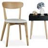 Relaxdays 10020650_49 Sedia per Sala da Pranzo/Cucina, Legno, Bianco, 46x44x79 cm