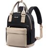 LOVEVOOK - Zaino da donna piccolo, impermeabile, zaino 2 in 1, da città, con porta di ricarica USB, mini zaino da donna, elegante, per il tempo libero, la scuola, i viaggi, il lavoro, 11 pollici,