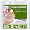 GIBOHOM Sacchetti Sottovuoto Alimenti 20 x 600 cm, 3 Rotolo Sottovuoto Alimenti 150 µm Senza BPA Resistente Agli Strappi, Goffrato Buste Sottovuoto Alimenti per Macchina Sottovuoto, Cottura Sous Vide