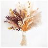 Focenat 64 Pezzi Erba Della Pampas Bouquet di Fiori Secchi Naturali Decorazione di Erba di Pampa Essiccata Composizione Fiori Secchi per Arredamento Soggiorno Casa Vaso Tavolo Matrimonio Boho Decor