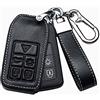 HIBEYO Custodia per Chiave Auto Intelligente Adatta per V40 V60 V70 V90 S80 XC60 XC60 XC70 T3 T4 T5 S60L S80L Chiave Telecomando 5 Tasti Nero