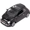 Easy Toys Modellino Auto Compatibile con Fiat 500 2007. Auto Giocattolo in Scala con Porte Apribili. Modellismo Automobile. (Nero)