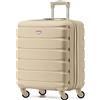 Flight Knight Valigie Rigide in ABS Leggere a 4 Ruote - Bagaglio a Mano Da Cabina Approvato per Compagnie Aeree Come British Airways E Dimensioni Massime per Easyjet Borsa Da Cabina Grande 56x45x25cm