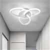 KUKAK Plafoniera LED,Lampada da Soffitto Moderna 22W 2200lm,Plafoniere Design Fiore,Lampadario acrilico bianca per Soggiorno Cucina Bagno Camera da Letto Corridoio,Luce Bianco Freddo 6000K,Dia 33cm