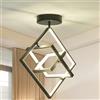 Qcyuui Moderna Plafoniera Led Soffitto a Nera Per Corridoio e Camera Da Letto Plafoniera Quadrata a Sospensione Lampada a Risparmio Energetico Per Soggiorno e Cucina