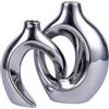 XIAOMAGG Set Di 2 Vasi In Ceramica, Arredamento Moderno Bohémien, Matrimonio, Tavolo Da Pranzo, Banchetto, Soggiorno, Ufficio, Camera Da Letto, Bagno, Davanzale，Vaso decorativo (Argento galvanizzato)