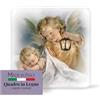 F.LLI BONELLA FRATELLI BONELLA - Quadretto da Appoggio con Angelo Custode - Quadretto in Legno Sagomato con Scatola Regalo - Soprammobile Religioso 10x10 cm