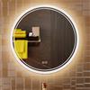 KWW Grande Specchio Rotondo Moderno della Vanità del Bagno del LED, Temperatura di Colore Regolabile, luci Dimmerabili Anti-nebbia, Specchio Montato a Parete Orizzontale/Verticale (60_x_60_cm)