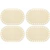 PATIKIL 15cm x 10cm Fondo del Cestino in Legno, 4pz Base Ovale in Legno per Cestino all'Uncinetto Vuota per Fai Da Te Artigianato Intreccio Cesti Creazione Forniture Decorazione Casa