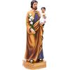 QIANLING Statua religiosa in resina di San Giuseppe con bambino, statuette cattoliche di San Giuseppe da 20 cm, regali religiosi colorati dipinti a mano, adatti per decorazioni religiose, collezioni e