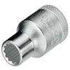 GEDORE Inserto per Chiave a Bussola, Attacco 1/2 pollici, 12.5 mm, Bocca Dodecagonale, Chiave a Bussola 14 mm, Utensile, D 19 14, Acciaio Cromato