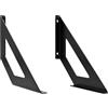CIME - Squadra da parete modello Frame. Acciaio nero, confezione da 2, ideale per riporre gli accessori e decorare la casa.