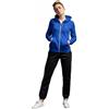 ATHL DPT. Tuta sportiva alla moda da donna/completo con felpa con cappuccio e pantaloni con polsini, blu/nero foderato, taglia XXL