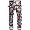 Generico Tasche Invernale Imbottito in Pile Caldo Foderato Elastico Termico Chiaro a Vita Alta Denim Jeans Denim Uomo Skinny Jeans Da Uomo Strappati Pantalone Uomo Elegante ElasticizzatoJeans Uomo Neri Slim