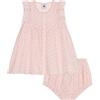 Petit Bateau A09K7 Vestito + Bloomer, Valanga/Panty, 6 Mesi (Pacco da 2) Bimba